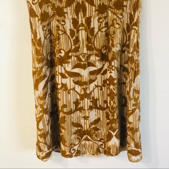 SUNDANCE Mustard Yellow Burnout Floral Dress Size 6 - Picture 10 of 15